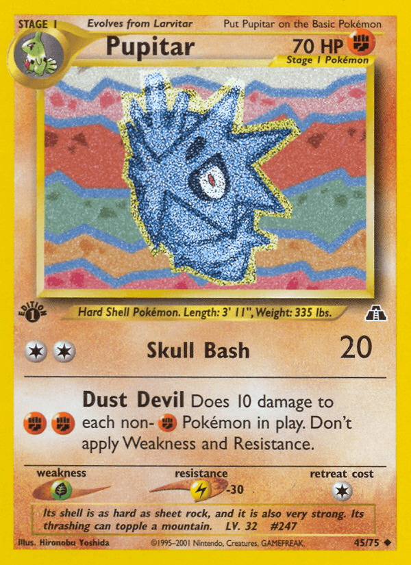 Pupitar Pokémon card