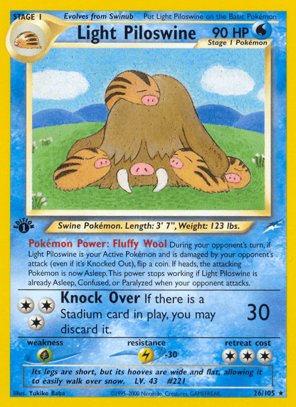 Light Piloswine Pokémon card