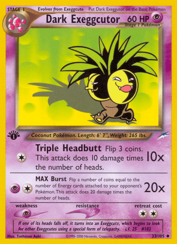 Dark Exeggutor Pokémon card