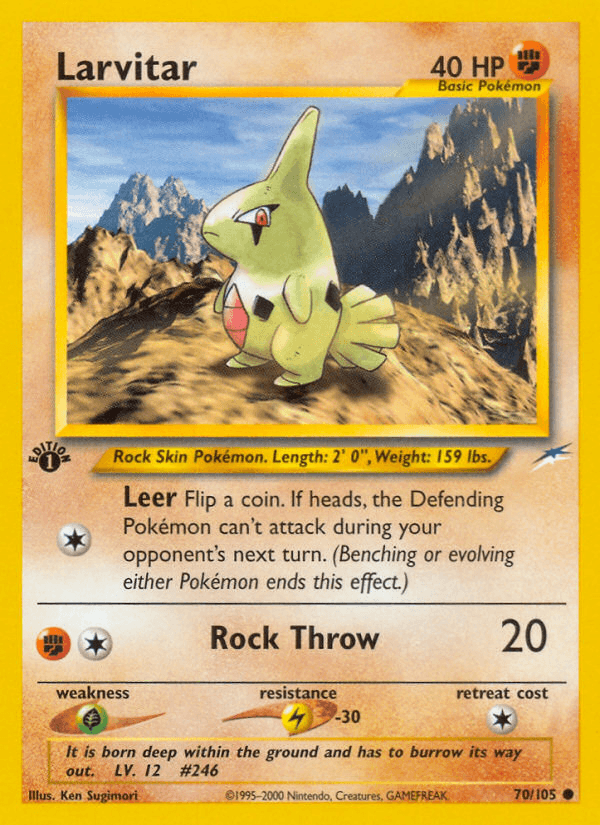 Larvitar Pokémon card