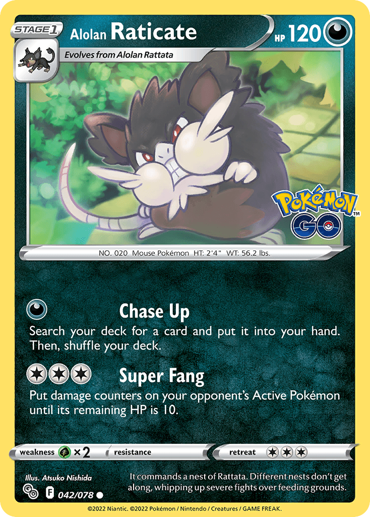 Alolan Raticate Pokémon card