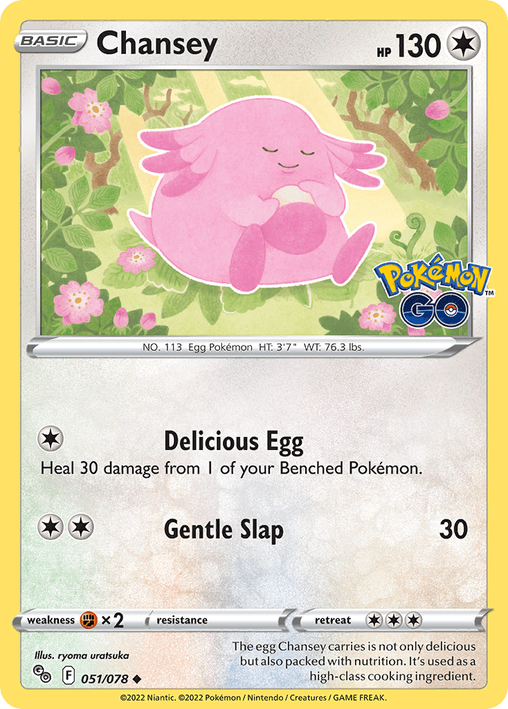 Chansey Pokémon card