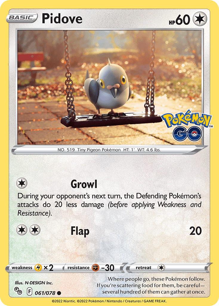 Pidove Pokémon card