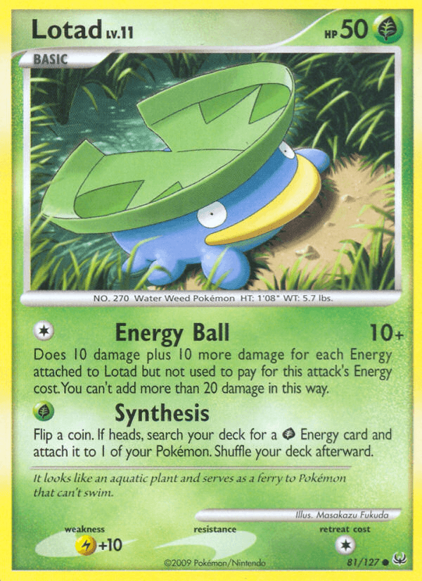 Lotad Pokémon card