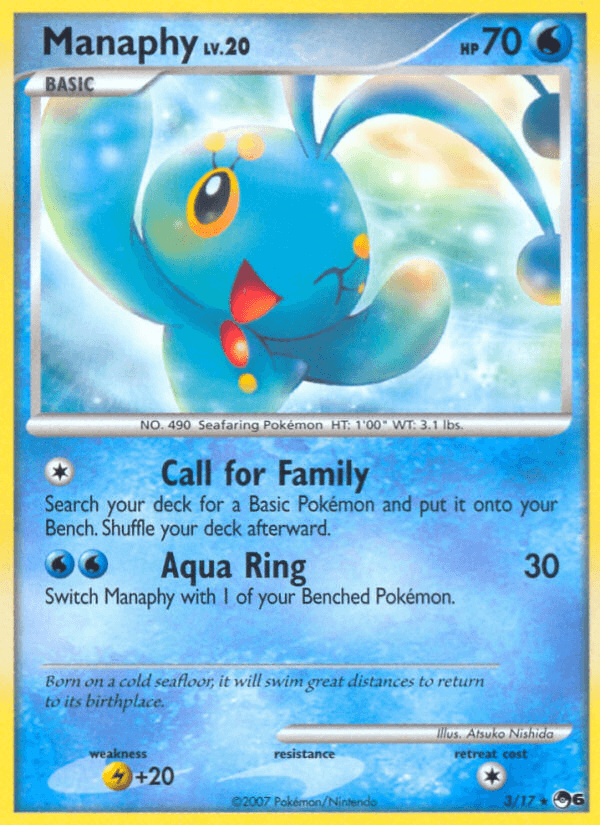 Manaphy Pokémon card