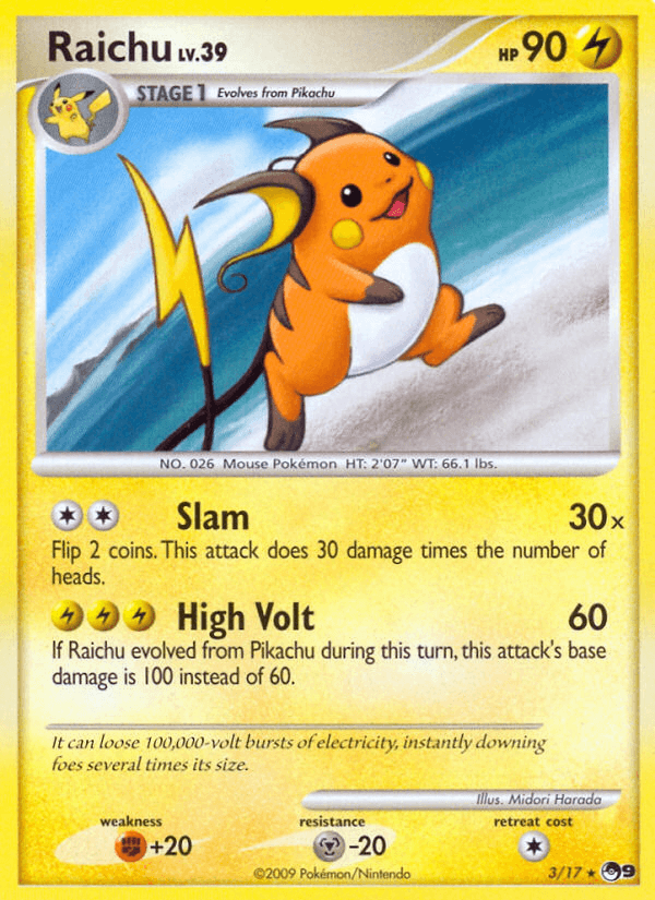 Raichu Pokémon card