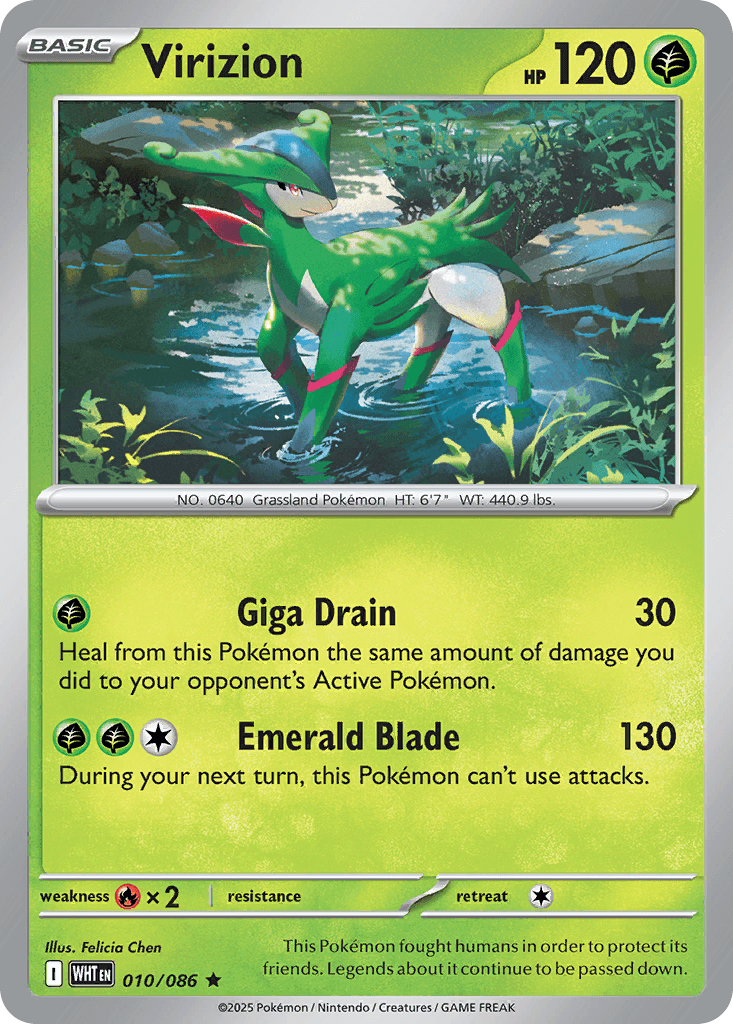 Virizion Pokémon card