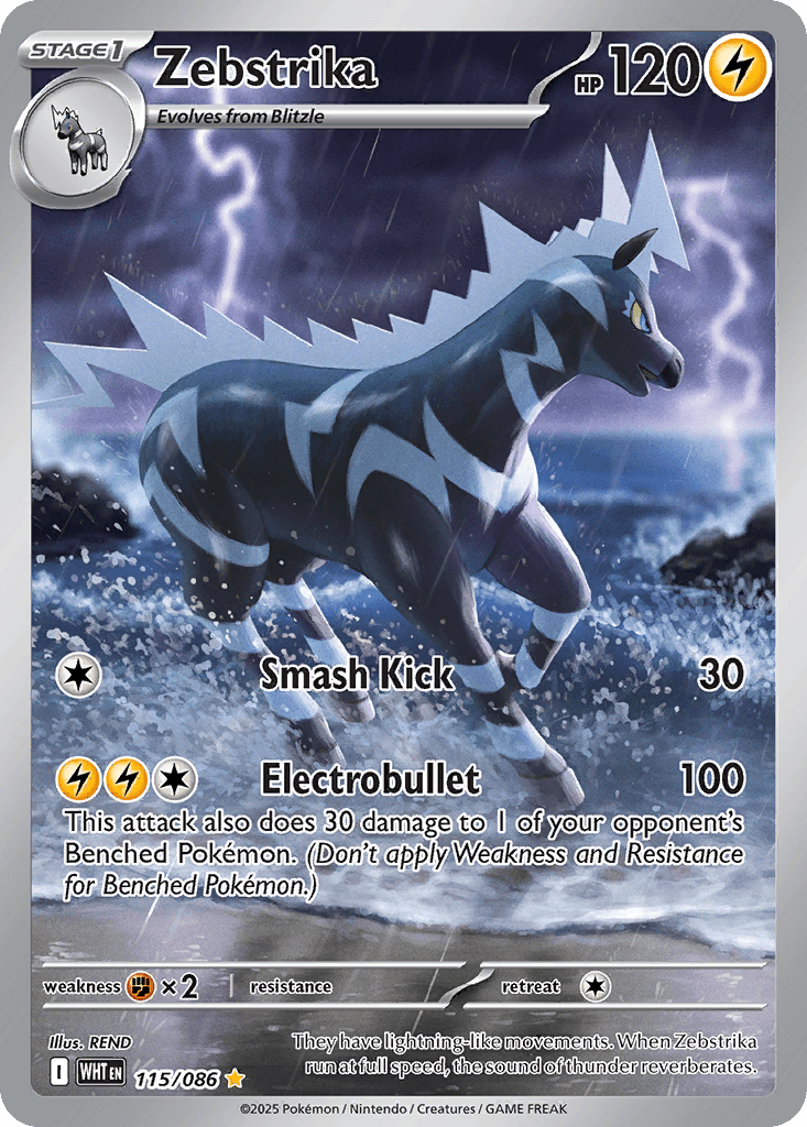 Zebstrika Pokémon card