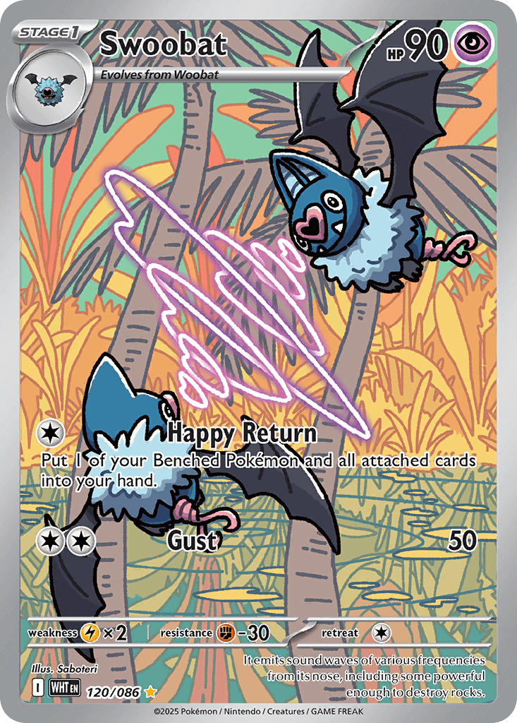 Swoobat Pokémon card