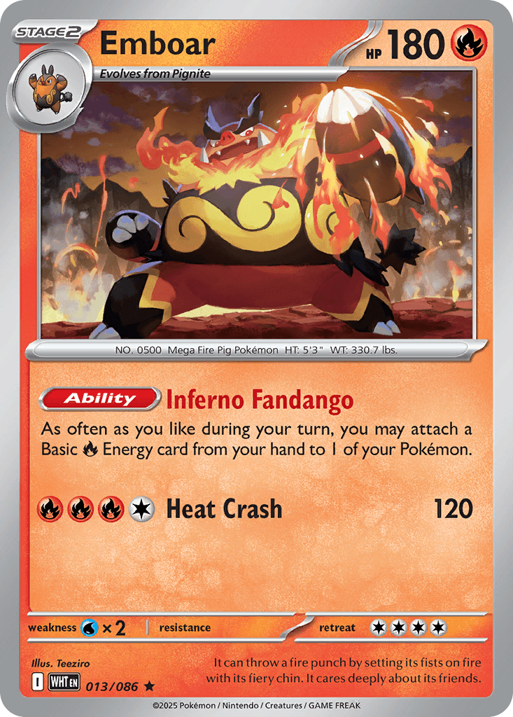 Emboar Pokémon card