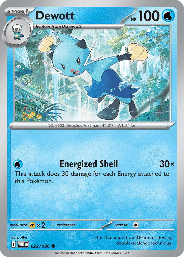 Dewott Pokémon card