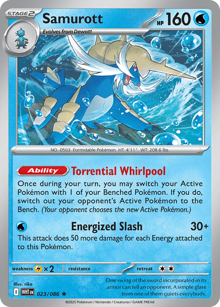 Samurott Pokémon card
