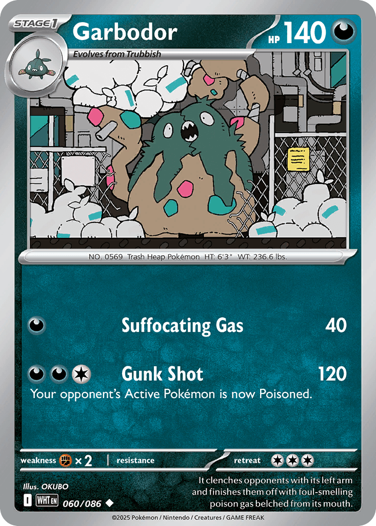 Garbodor Pokémon card