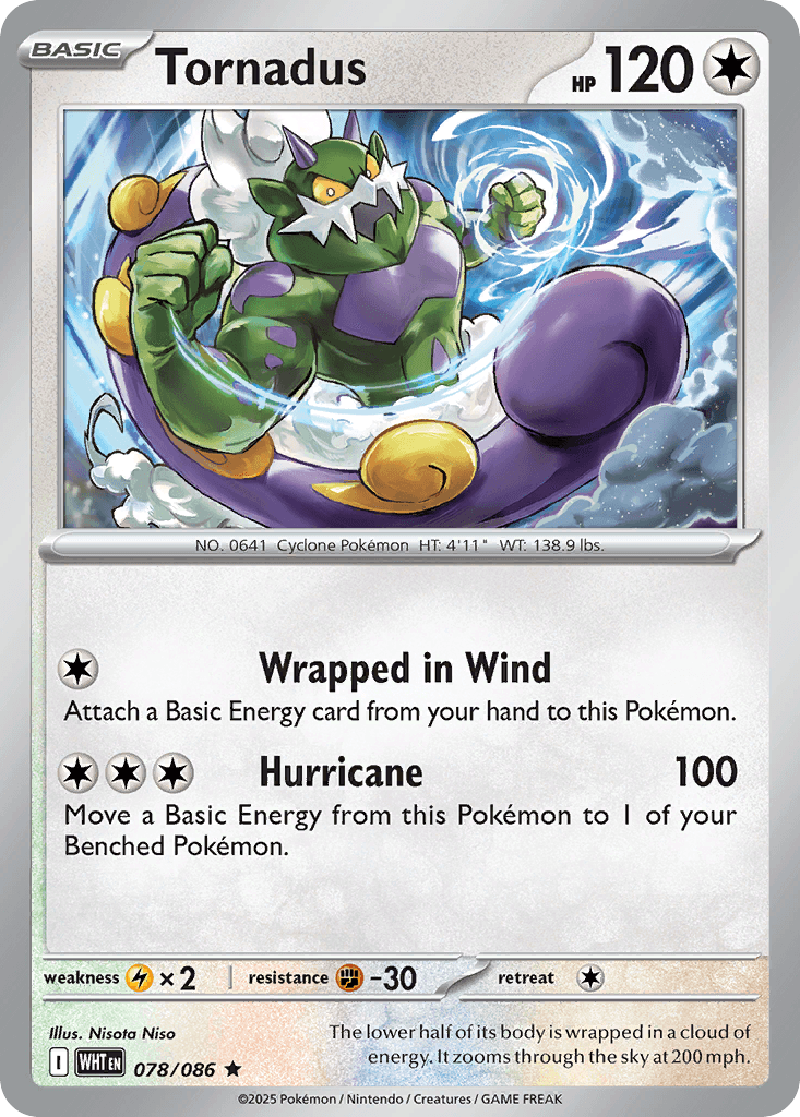 Tornadus Pokémon card