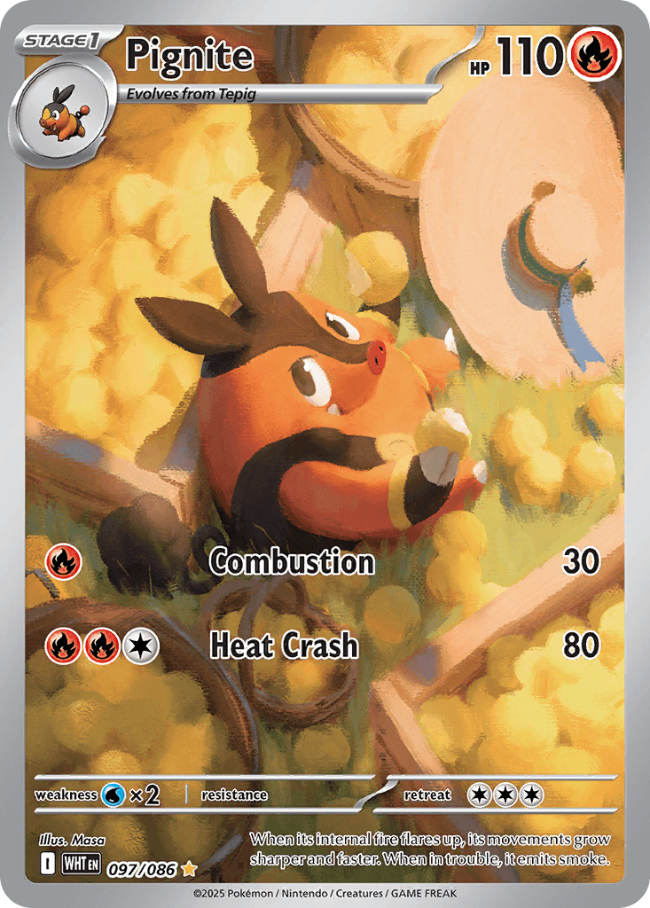 Pignite Pokémon card