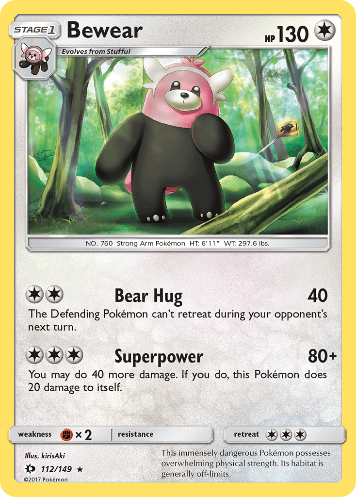 Bewear Pokémon card