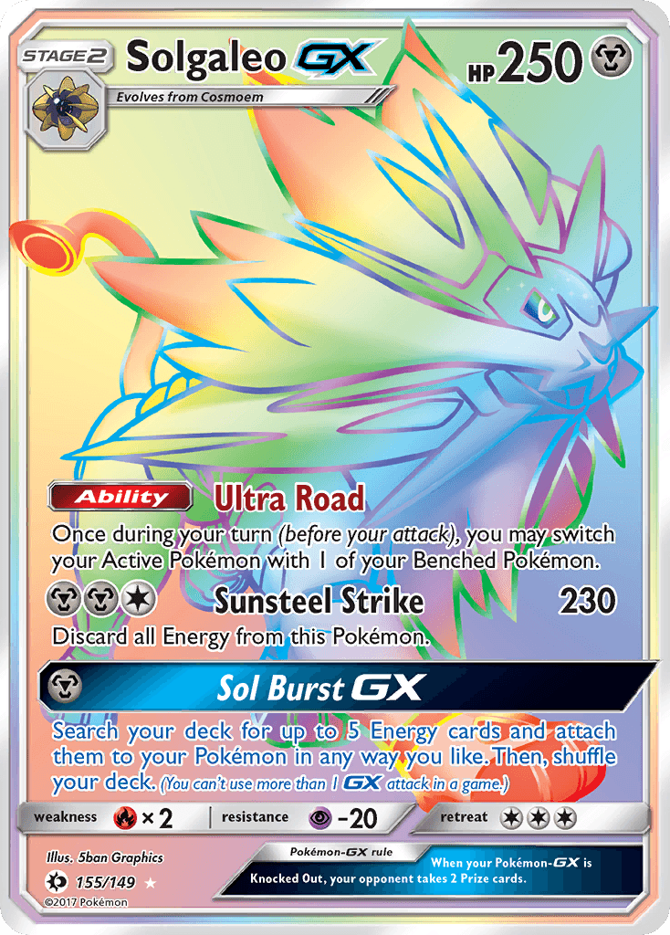 Solgaleo-GX Pokémon card
