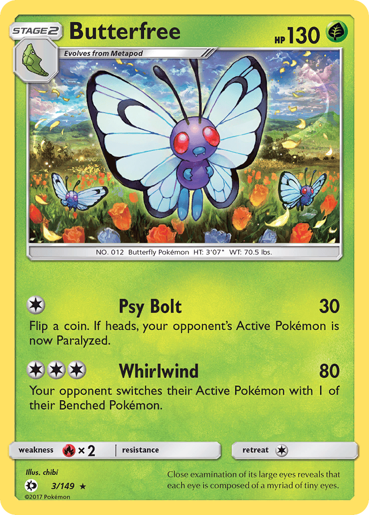 Butterfree Pokémon card