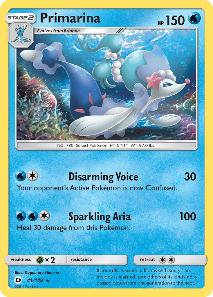 Primarina Pokémon card
