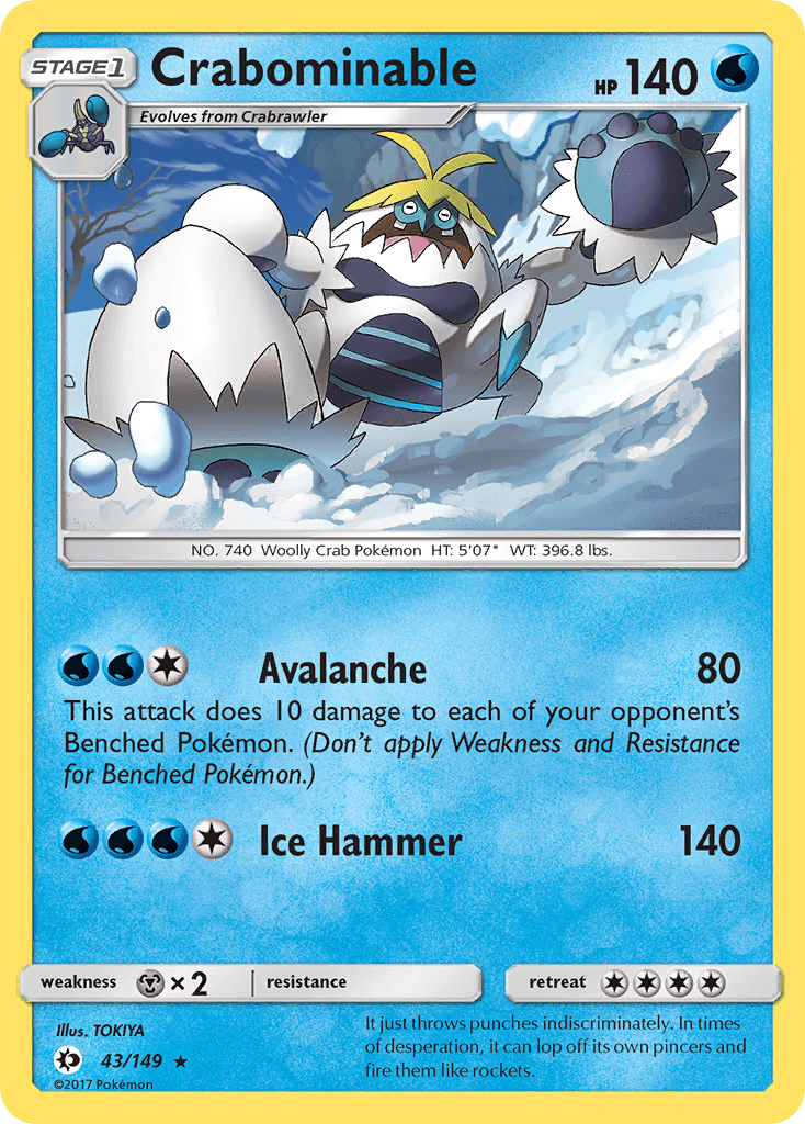 Crabominable Pokémon card
