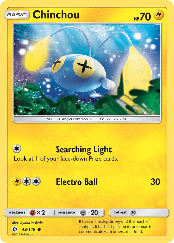 Chinchou Pokémon card