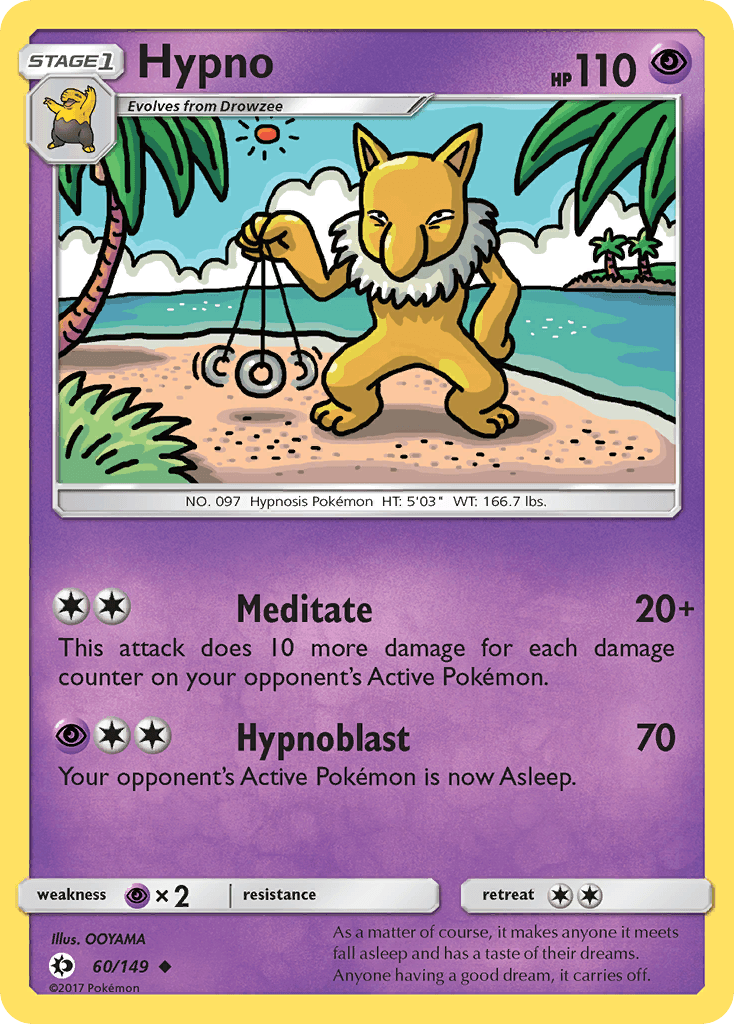 Hypno Pokémon card