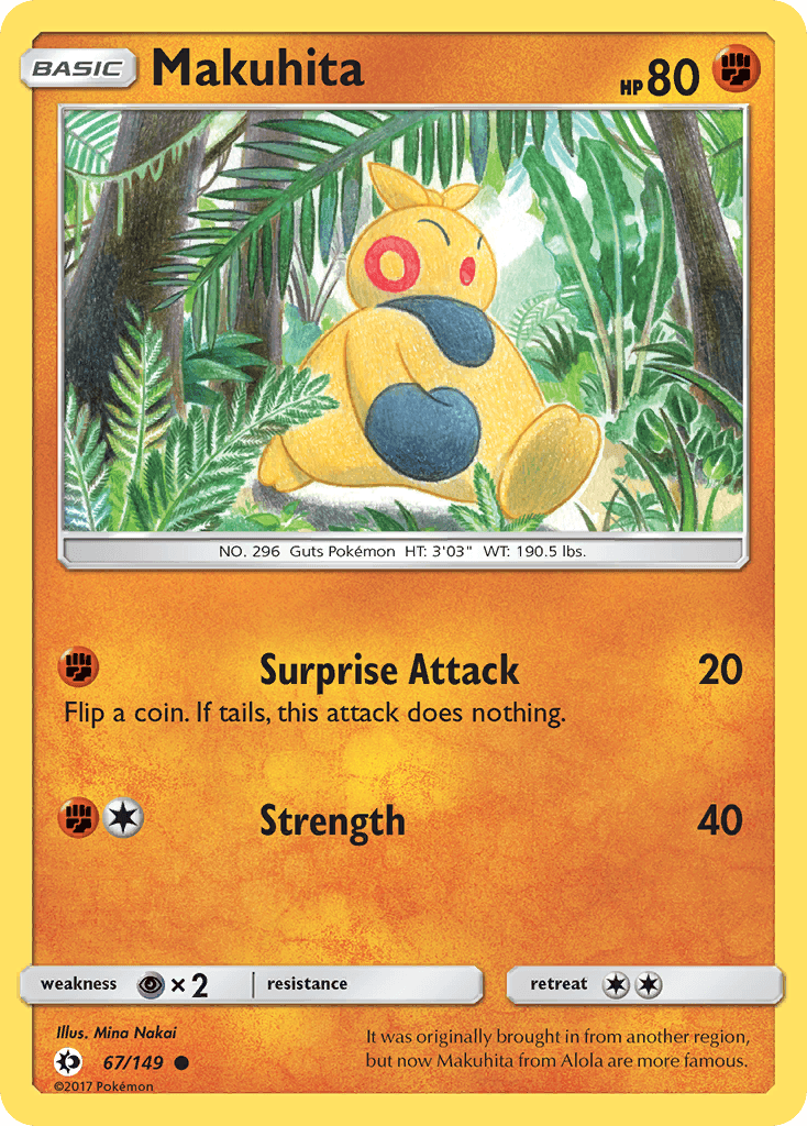 Makuhita Pokémon card