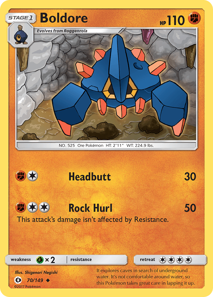 Boldore Pokémon card