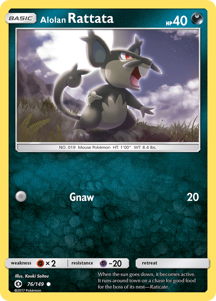 Alolan Rattata Pokémon card