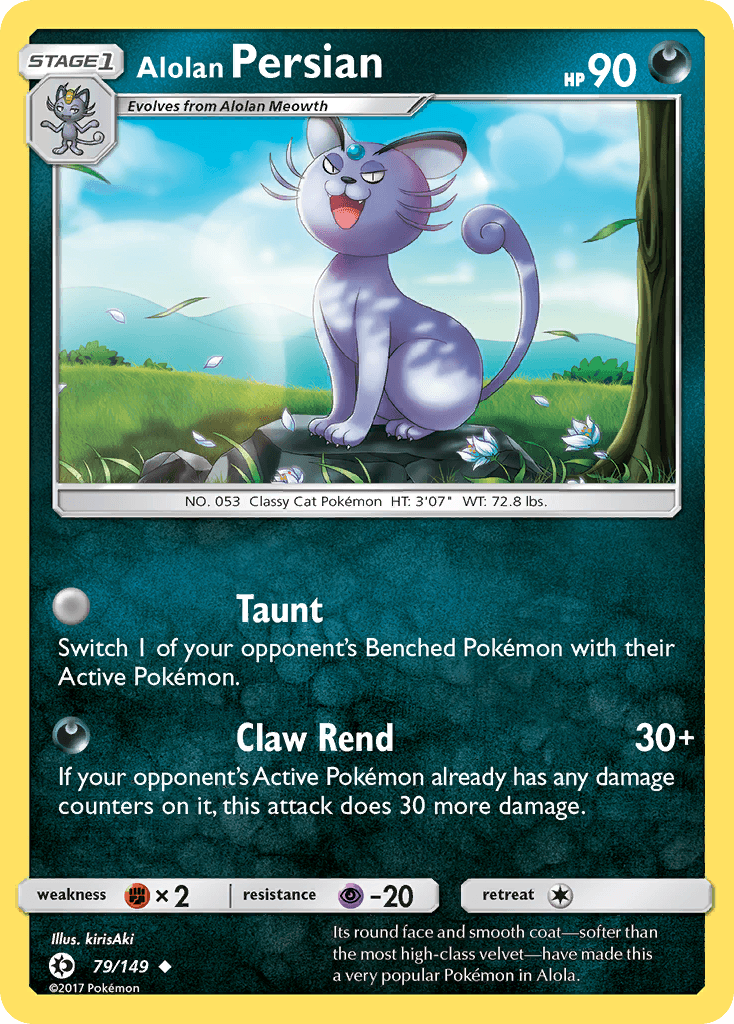 Alolan Persian Pokémon card