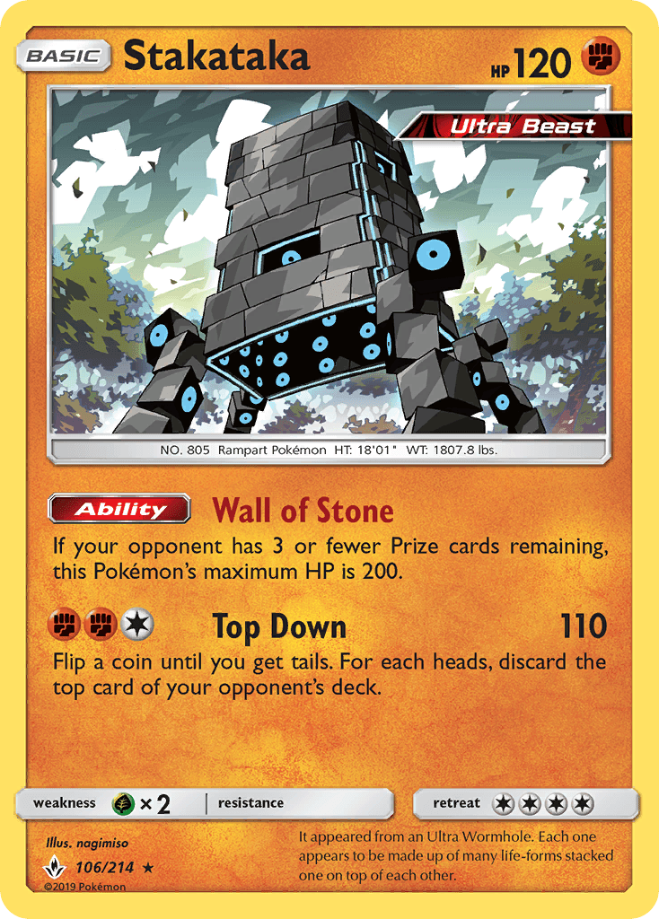Stakataka Pokémon card