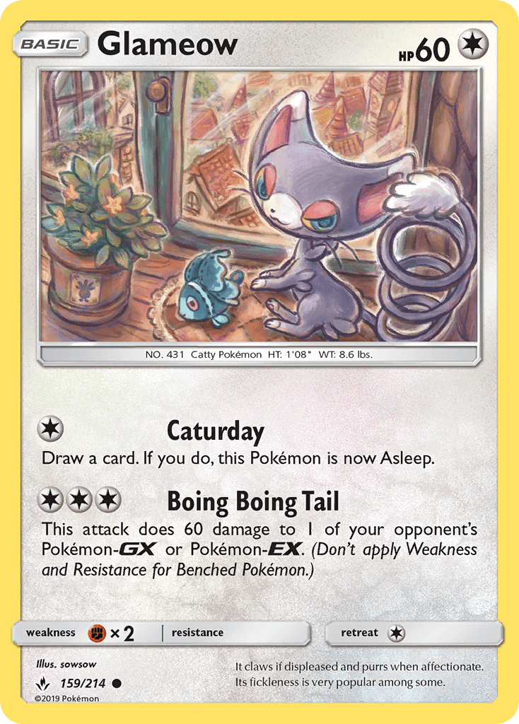 Glameow Pokémon card