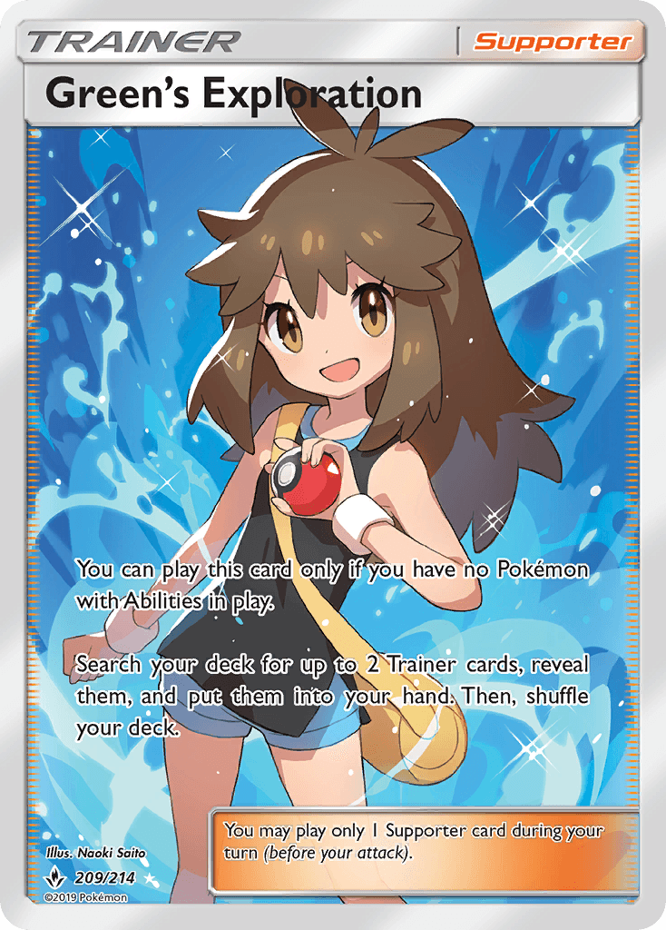 Green's Exploration Pokémon card