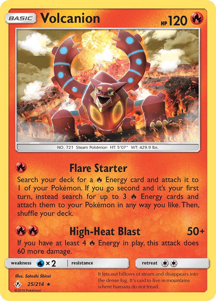Volcanion Pokémon card