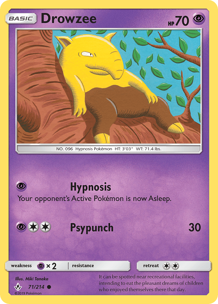 Drowzee Pokémon card