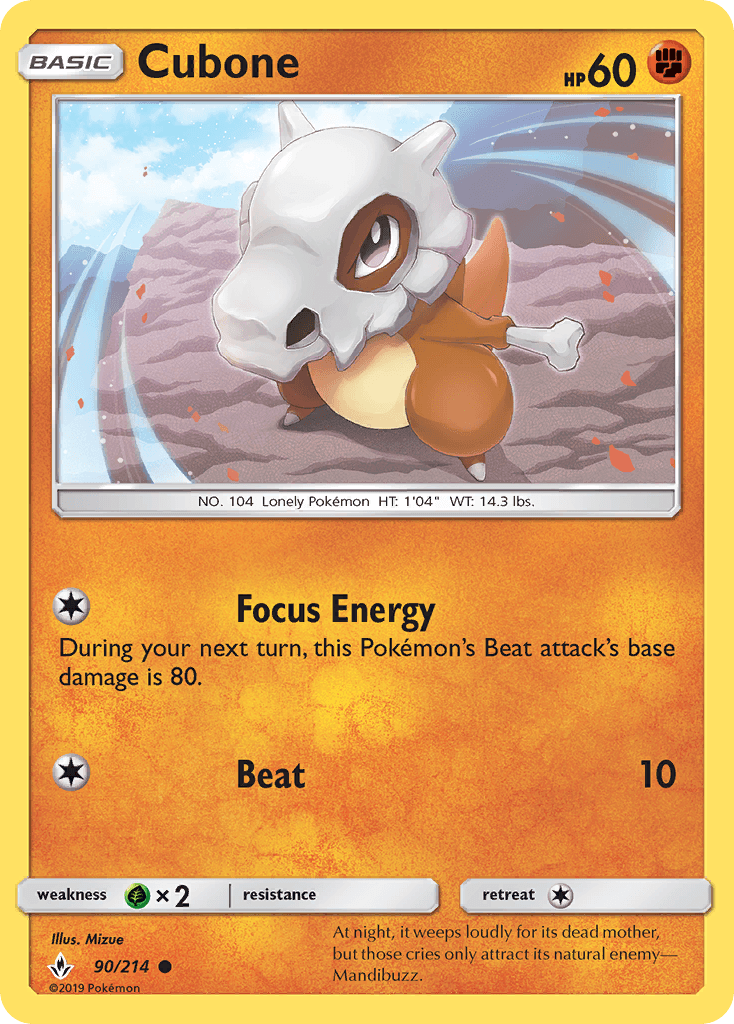 Cubone Pokémon card