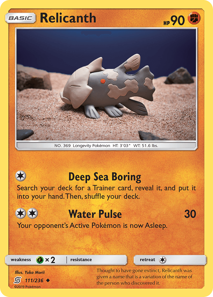 Relicanth Pokémon card