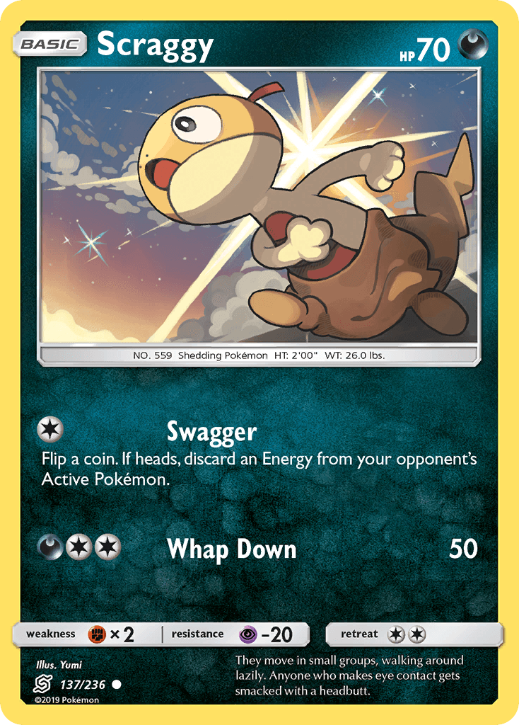 Scraggy Pokémon card