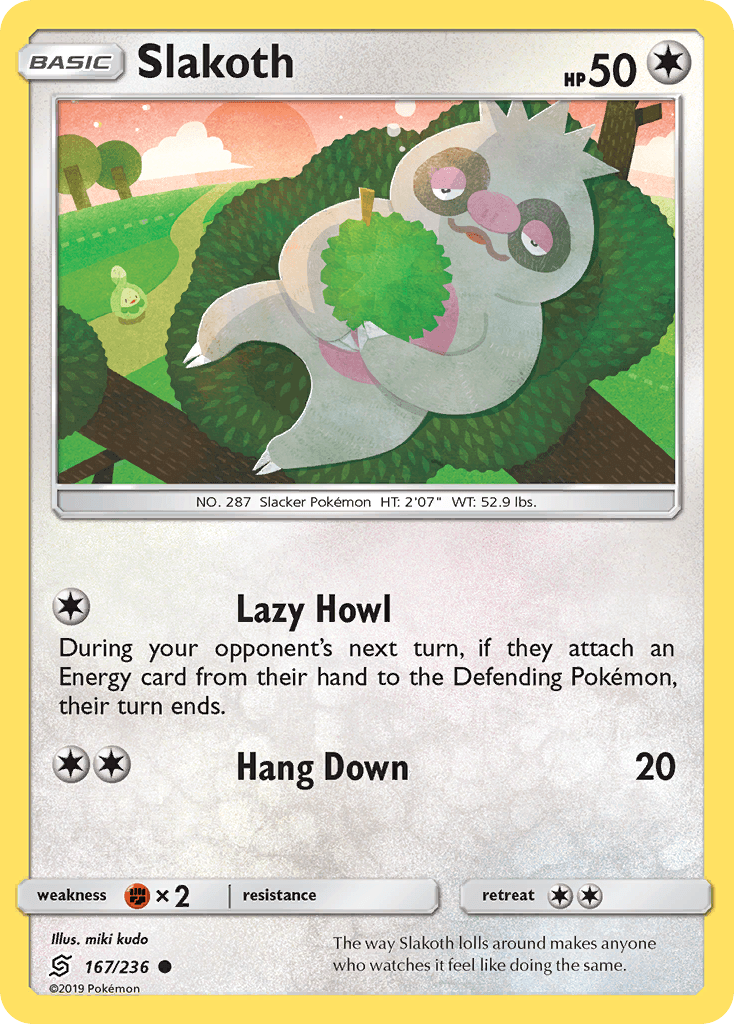 Slakoth Pokémon card