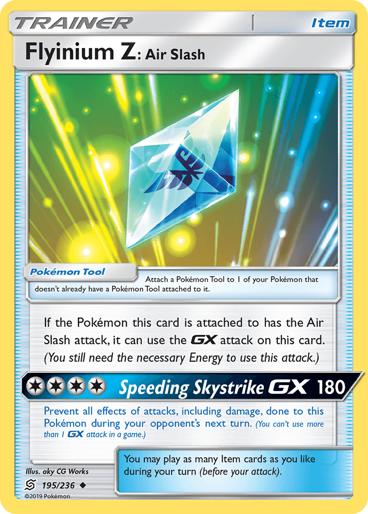 Flyinium Z: Air Slash Pokémon card