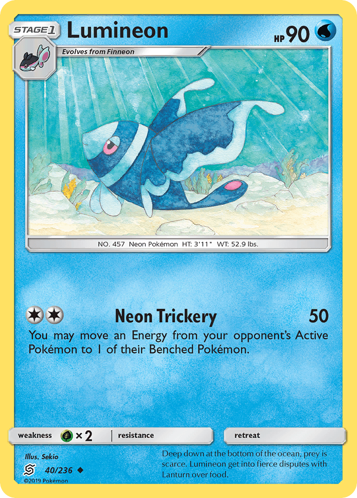 Lumineon Pokémon card