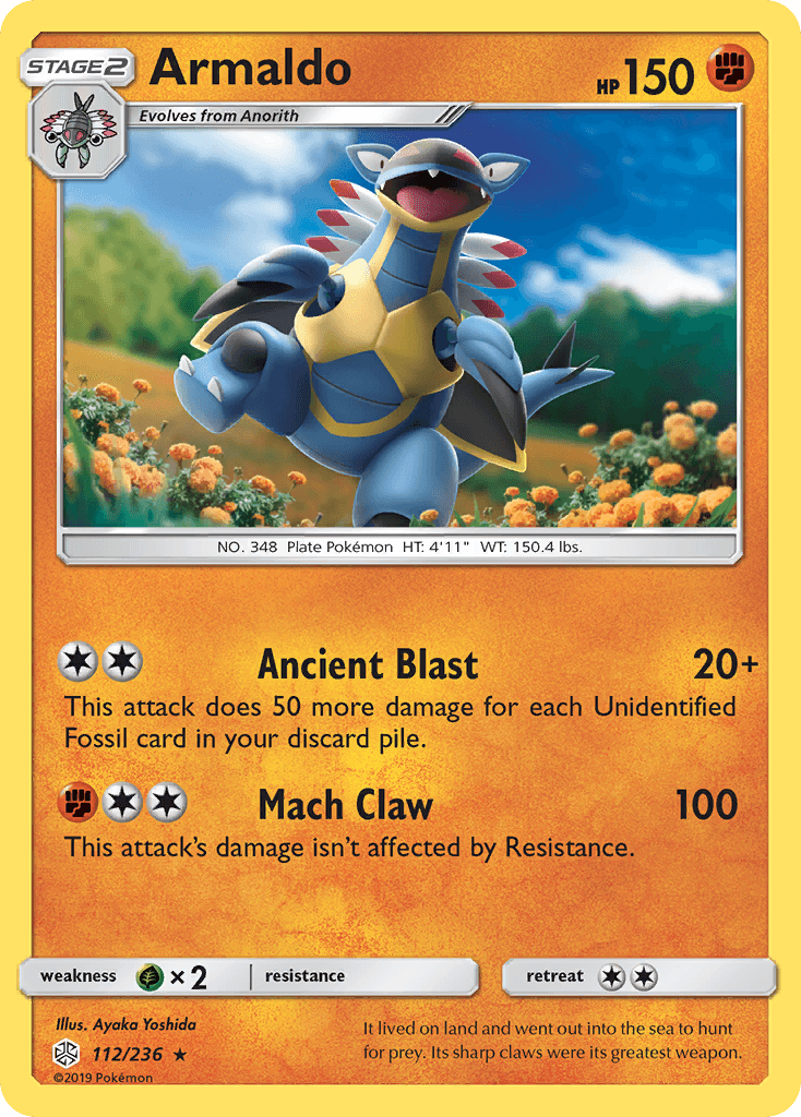 Armaldo Pokémon card