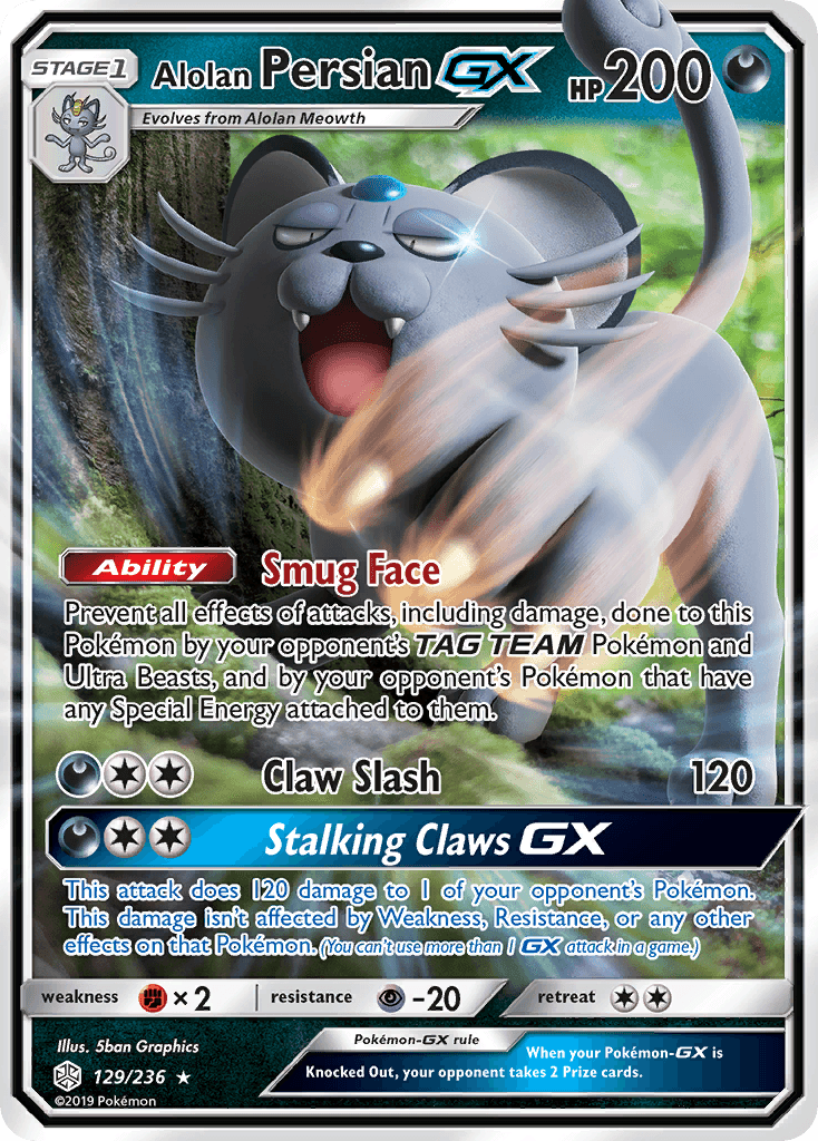 Alolan Persian-GX Pokémon card