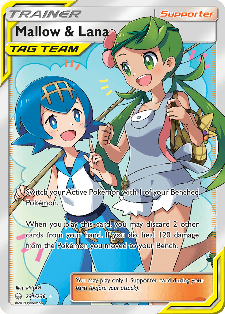 Mallow & Lana Pokémon card