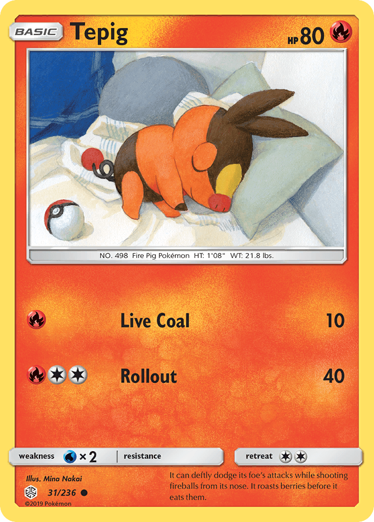 Tepig Pokémon card