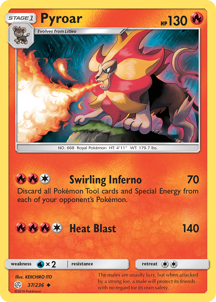 Pyroar Pokémon card