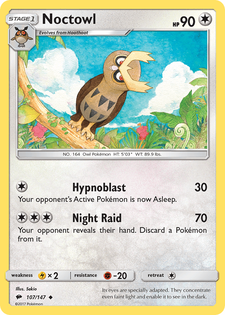Noctowl Pokémon card