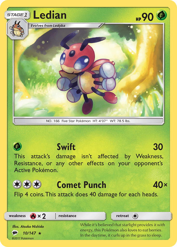 Ledian Pokémon card