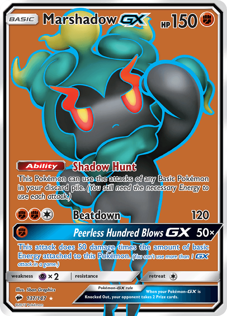 Marshadow-GX Pokémon card