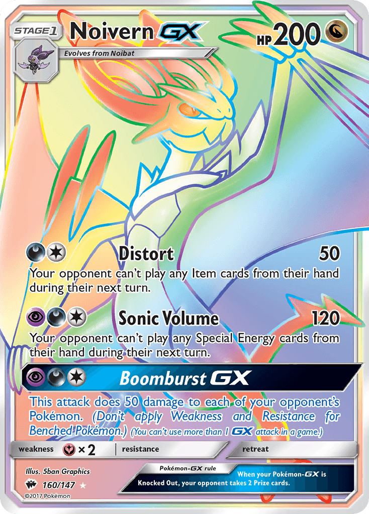 Noivern-GX Pokémon card